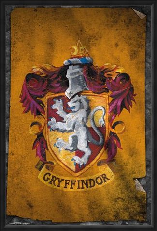 Framed Framed Gryffindor Flag - Harry Potter