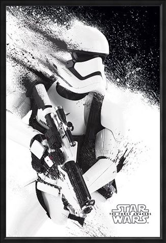 Framed Framed Stormtrooper Paint - Star Wars Episode VII The Force Awakens