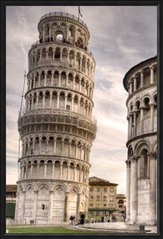 Framed Framed Italy's Finest - The Leaning Tower Of Pisa