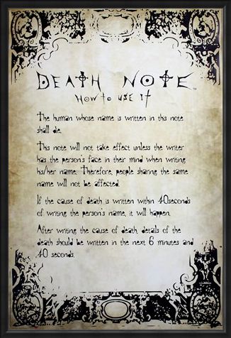 Framed Framed Play By The Rules - Death Note