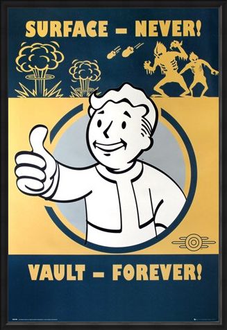 Framed Framed Vault Forever Poster - Fallout 4
