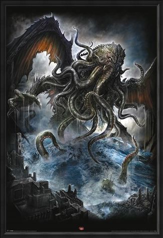 Framed Framed Spiral Cthulhu - Mythical Monster