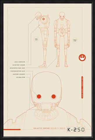 Framed Framed K-2S0 Plans - Star Wars Rogue One