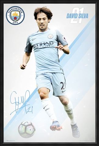 Framed Framed David Silva 16/17 - Manchester City