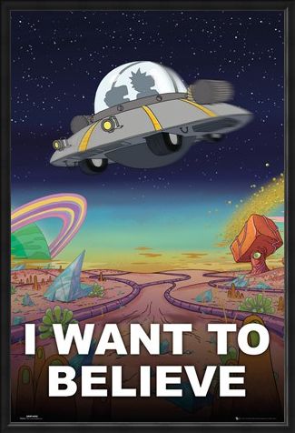 Framed Framed I Want To Believe - Rick And Morty