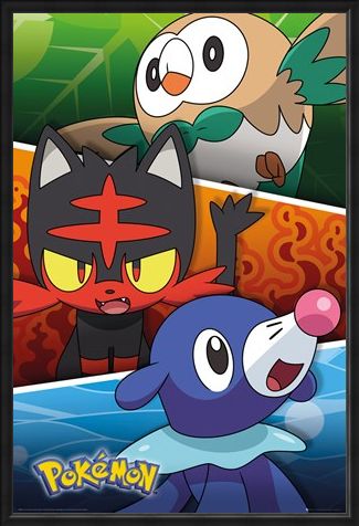 Framed Framed Alola Partners - Pokemon