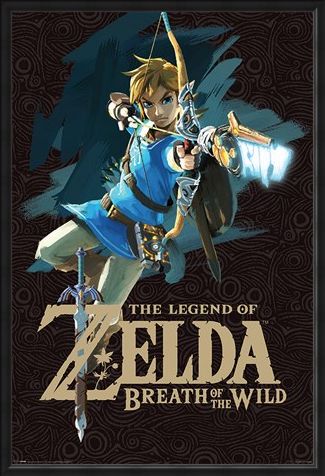 Framed Framed Breath Of The Wild Cover Art - The Legend Of Zelda