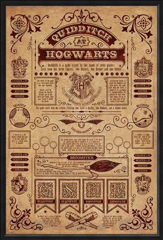 Framed Framed Quidditch At Hogwarts - Harry Potter