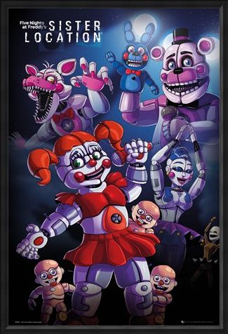 Framed Framed Sister Location - Five Nights At Freddy's