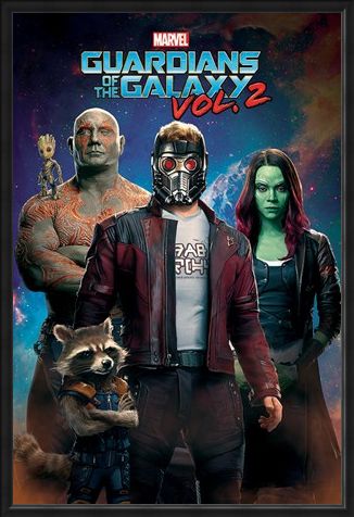 Framed Framed Characters In Space - Guardians Of The Galaxy Vol.2