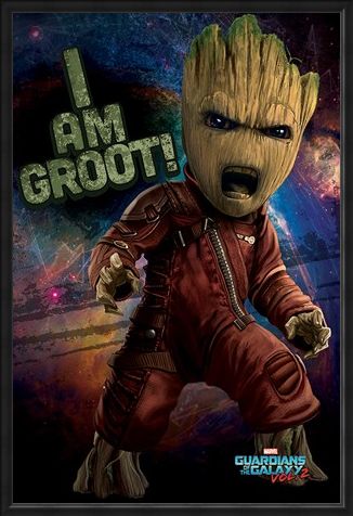 Framed Framed Angry Groot - Guardians of the Galaxy Vol.2