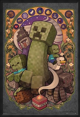 Framed Framed Creeper Nouveau - Minecraft
