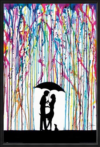 Framed Framed Raining Colour - Marc Allante