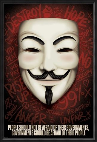 Framed Framed Governments Should Be Afraid Of Their People - V for Vendetta