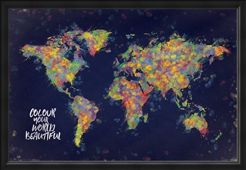 Framed Framed Colour Your World Beautiful - Atlas