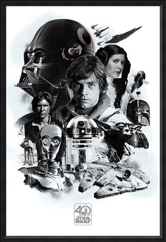 Framed Framed 40th Anniversary Montage - Star Wars