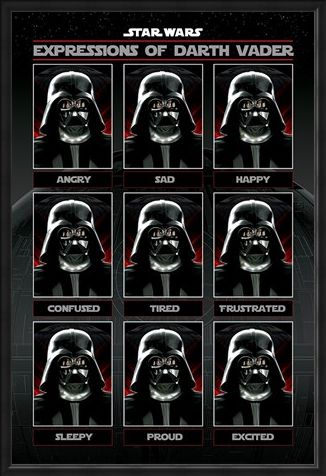 Framed Framed Expressions of Darth Vader - Star Wars