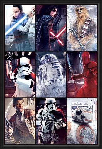Framed Framed The Last Jedi Characters - Star Wars