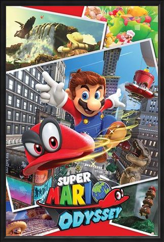Framed Framed Odyssey Collage - Super Mario