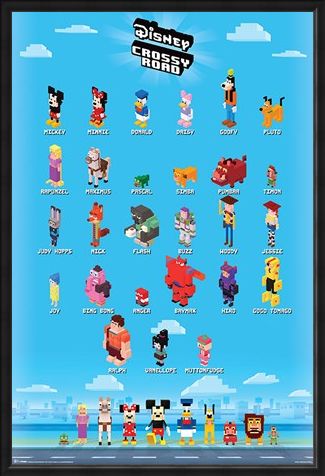 Framed Framed Crossy Characters - Disney Crossy Road