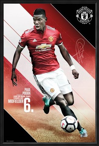 Framed Framed Pogba 17-18 - Manchester United