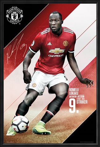 Framed Framed Manchester United 17-18 - Romelu Lukaku