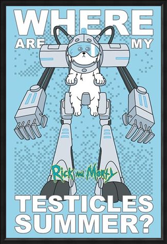 Framed Framed Where Are My Testicles - Rick and Morty