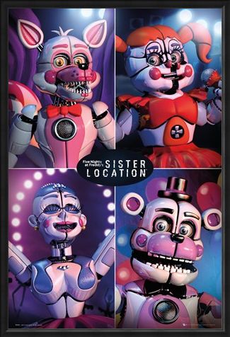 Framed Framed Sister Location Quad - Five Nights at Freddy's