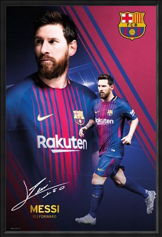 Framed Framed Messi Collage 17-18 - Barcelona