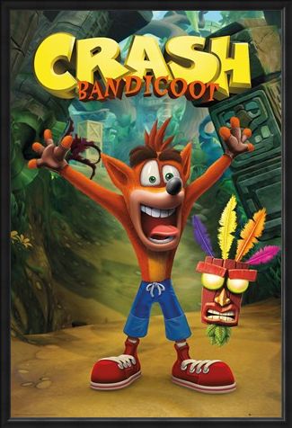 Framed Framed Crash and Aku Aku - Crash Bandicoot