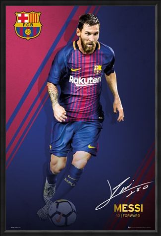 Framed Framed Messi 17/18 - Barcelona