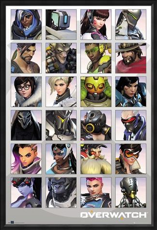 Framed Framed Character Portraits - Overwatch