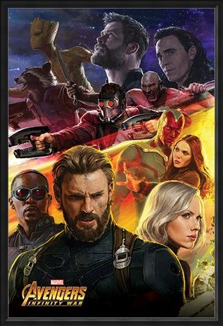 Framed Framed Infinity War Captain America - Avengers