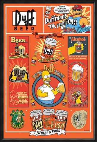 Framed Framed Duff - The Simpsons