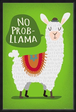Framed Framed Llama No Probllama - Take It From Me
