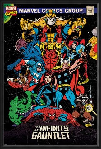 Framed Framed The Infinity Gauntlet Retro - Marvel