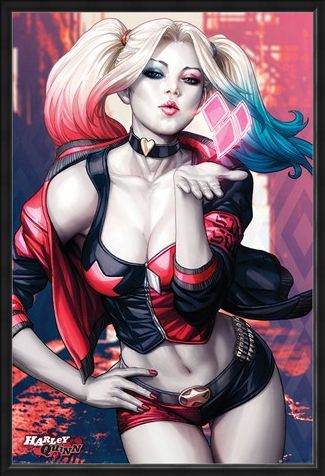 Framed Framed Harley Quinn Kiss - Batman