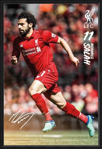 Framed Framed Salah 18/19 - Liverpool