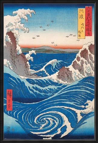 Framed Framed Naruto Whirlpool - Hiroshige