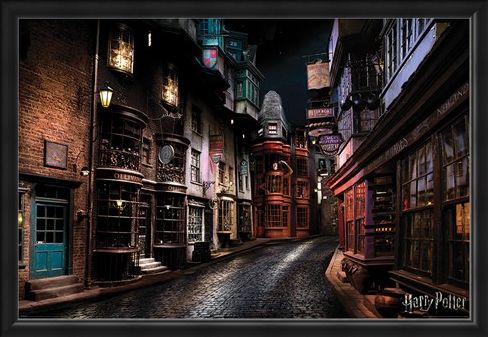 Framed Framed Diagon Alley - Harry Potter
