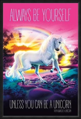 Framed Framed Always Be Yourself - Unicorn