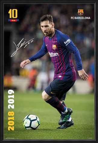 Framed Framed Messi 18-19 - Barcelona FC