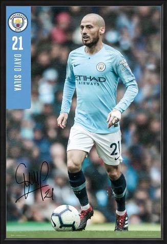 Framed Framed Silva 18-19 - Manchester City