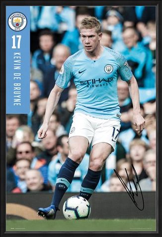 Framed Framed De Bruyne 18-19 - Manchester City