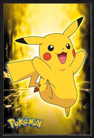 Framed Framed Pikachu Neon - Pokemon