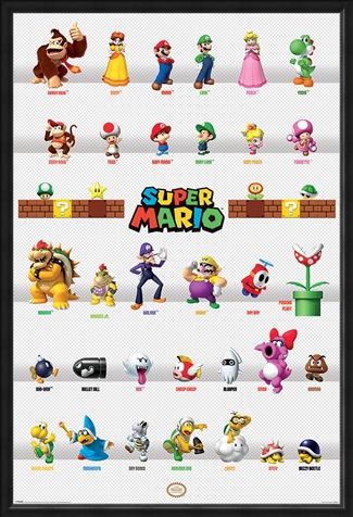 Framed Framed Character Parade - Super Mario