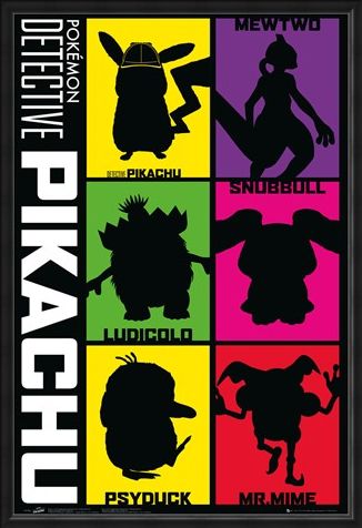 Framed Framed Silhouette - Detective Pikachu