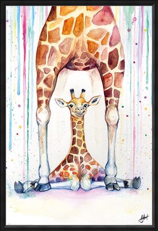 Framed Framed Gorgeous Giraffes - Marc Allante
