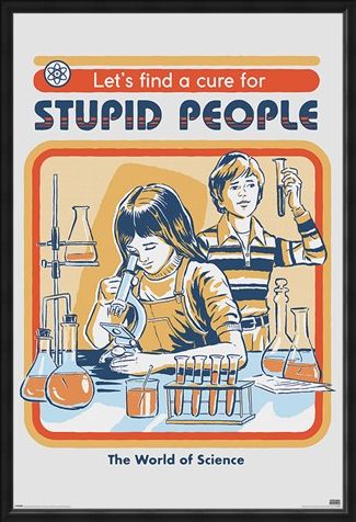 Framed Framed Let's Find A Cure For Stupid People - Steven Rhodes