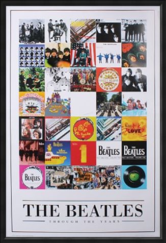 Framed Framed Album Cover Montage - The Beatles